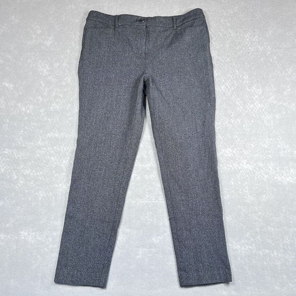 Ann Taylor Loft Pants Womens Size 10 Curvy Black/Gray The Skinny Pants 2743 - Picture 1 of 13